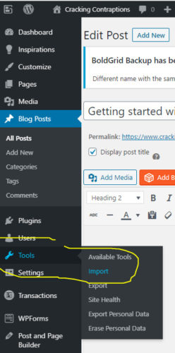 Getting started with WordPress | Cracking Contraptions